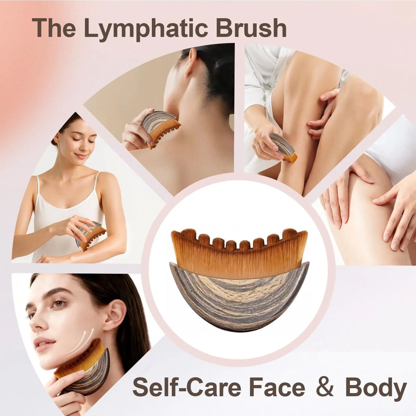 Escova de Drenagem Linfática Facial | Contorno e Definição do Rosto ✅